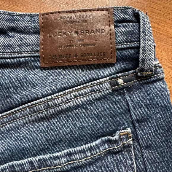 Lucky Brand Jean Shorts 2/26 The High Rise Shortie Fray Hem Beachy - Picture 3 of 7